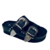 Sandalia Isabella Ecocuero con Hebillas y Tachas -Negro- (8494)