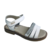 Sandalia Marcel Cuero con Abrojo y Strass -Blanco- (7980)