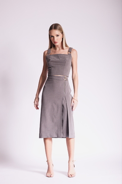 Saia Adriana - Cinza - comprar online
