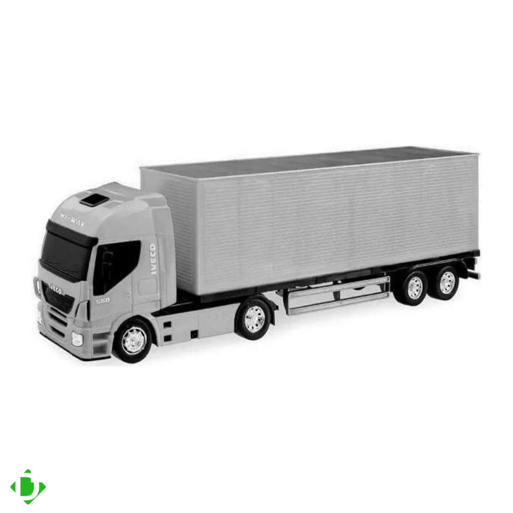 Caminhão Brinquedo Iveco Baú Miniatura Hi Way Usual Infantil