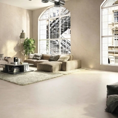 Living con pisos de porcelanato  smooth cream elizabeth