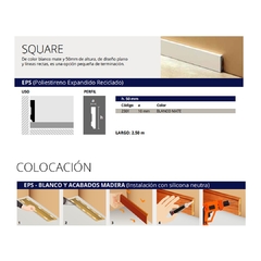 Recomendación de colocación del zocalo EPS