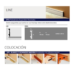 Recomendación de colocacion zocalo eps line color gris 7cm