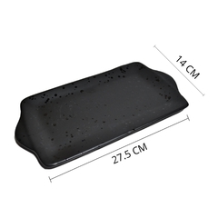 Bandeja Cuadrada de cerámica negra - comprar online