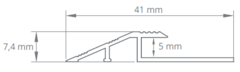 PERFIL RAMP PARA PISOS VINÍLICOS 5mm x 2m - PL Deco