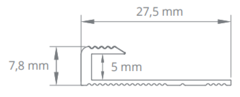 PERFIL POINT PARA PISOS VINÍLICOS 5mm x 2m - PL Deco