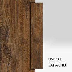 Tabla piso spc vinílico encastrable simil madera diseño lapacho