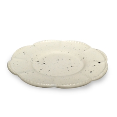 Plato de cerámica flor con relieve