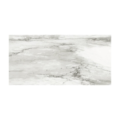 Placa de porcelanato pulido rectangular grande formato blanco. Venato Black