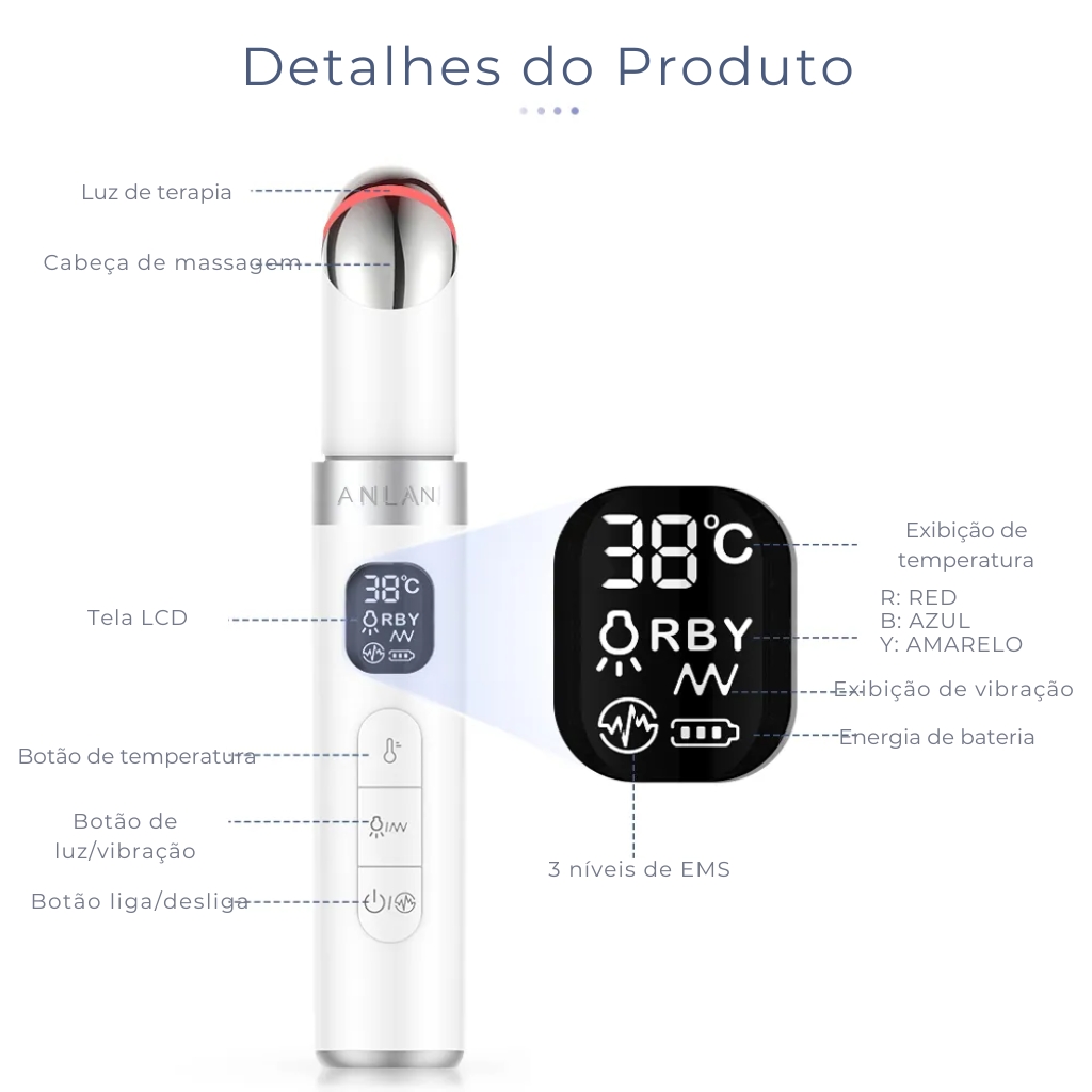 Massageador Para Àrea Dos Olhos