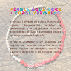 Colar Pérola Água Doce + Coral Vermelho - comprar online