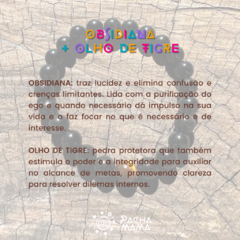 Pulseira Obsidiana + Olho de Tigre - comprar online