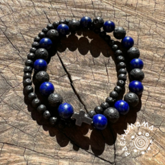 Conjunto pulseiras Lápis-Lazúlli + Vulcância