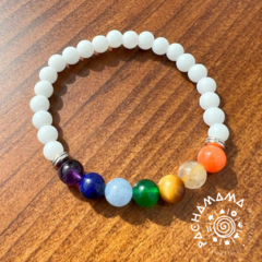 Pulseira Sete Chakras - branca