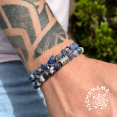 Pulseira Sodalita em corte cascalho