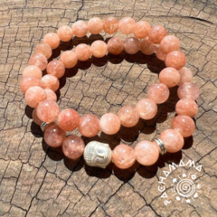 Pulseira Pedra-do-Sol com Buda Hematita - Pachamama
