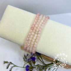 Pulseira Quartzo Rosa - 4mm