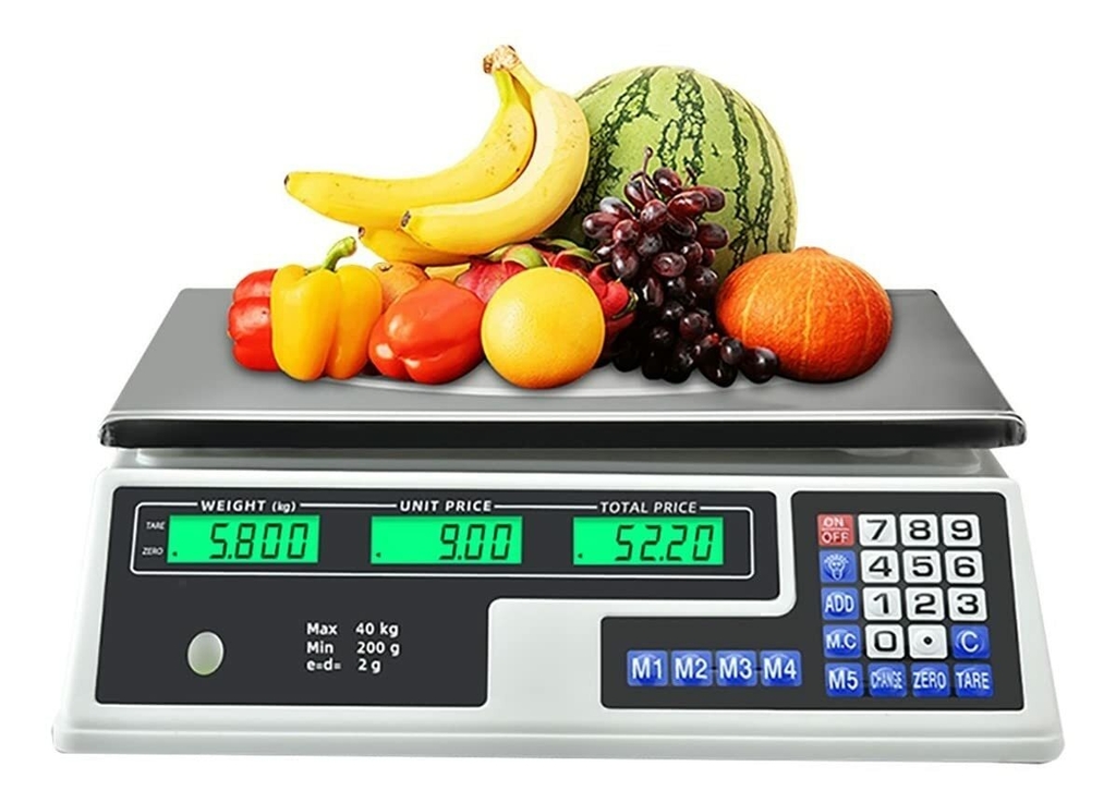 Bascula Digital Comercial de Alta Precisión para Alimentos Soporta Hasta  30kg
