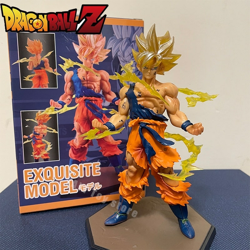 Action Figure Anime Dragon Ball Goku Figura Super Saiyan Clássico Desenho  Periférico De Mão - Escorrega o Preço