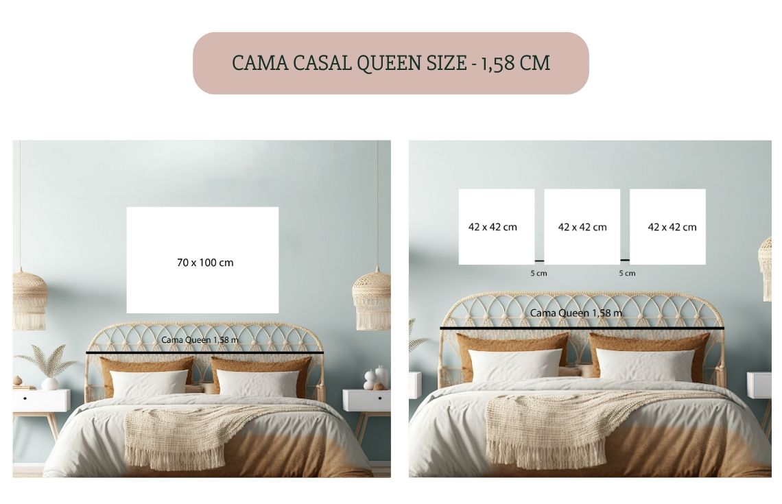 quadros para cama casal queen size
