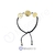 Pulsera tejida, dijes San Benito, San Miguel y Virgen Guadalupe Rodio - comprar online