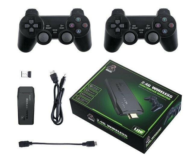 Console Game Stick Retrô 4K 10000 Jogos 2 Controles Sem Fio-ROG NA WE