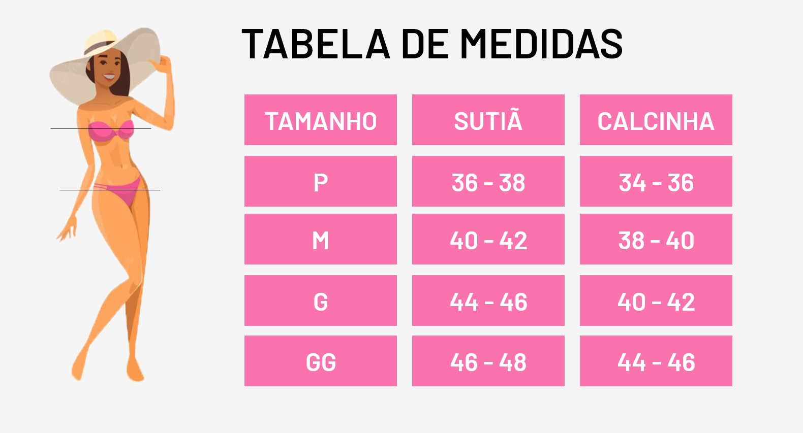 tabela de medidas