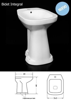 Combo Inodoro Alto+Bidet Integral Discapacitados - comprar online