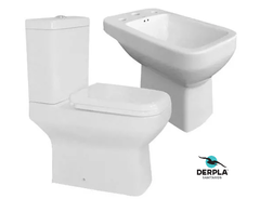 Combo Inodoro Largo Dioniso+Mochila+Bidet+Asiento
