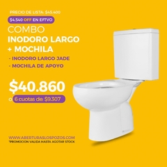 Inodoro Jade Largo con mochila de Apoyo