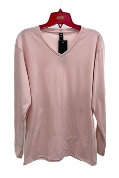 Remera M/L Cuello V - TH21523 - VOV JEANS