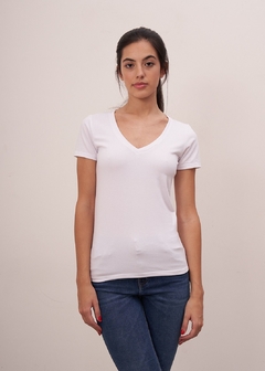 Remera Cata Cuello V - TM21501 - VOV JEANS