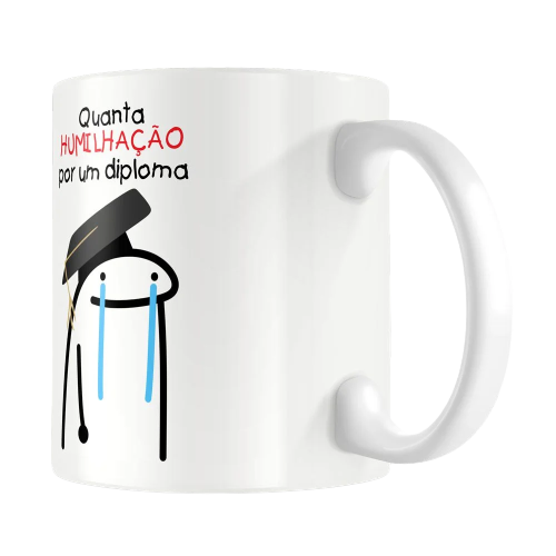 Caneca Personalizada Meme Flork - Aqui para sua Opinião