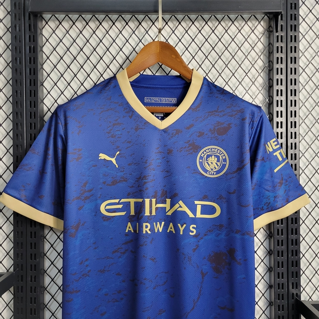 Camisa Manchester City III 23/24 Puma Jogador Masculina - Azul Escura