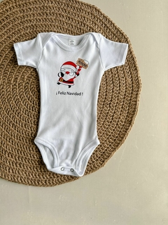 Body manga corta Navidad crudo