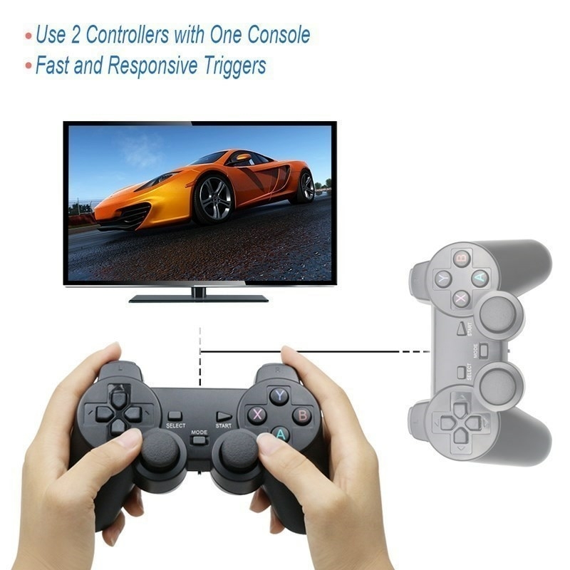 Controlador de jogo sem fio para PC, Gamepad remoto para PS2, PS3, telefone  Android, TV Box, Smart TV Joystick, Vibração Gamepad, 2.4G