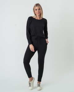 CALÇA JOGGER DE MOLETINHO STELLA - PRETO - comprar online