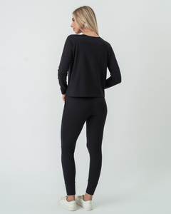 BLUSA DE MOLETINHO GABRIELA - PRETO na internet