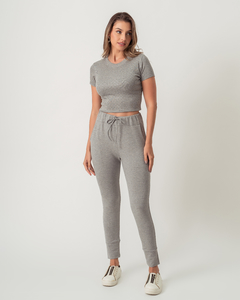 CALÇA JOGGER DE MOLETINHO STELLA - MESCLA - comprar online