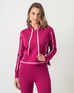 CONJ DE MOLETINHO BRUNA BLUSA/CALÇA - FUCSIA na internet