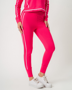 CONJ DE MOLETINHO BRUNA BLUSA/CALÇA - PINK - Miss Pink