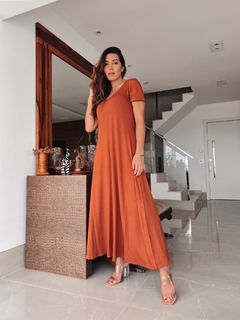 Imagem do VESTIDO FLUIDO MALHA VICTORIA - TERRACOTA