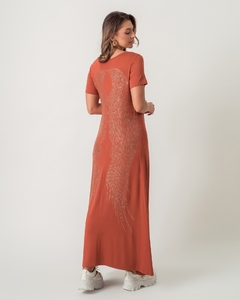 VESTIDO FLUIDO MALHA VICTORIA - TERRACOTA
