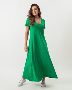 VESTIDO FLUIDO MALHA VICTORIA - VERDE