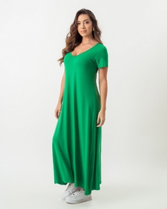 VESTIDO FLUIDO MALHA VICTORIA - VERDE na internet