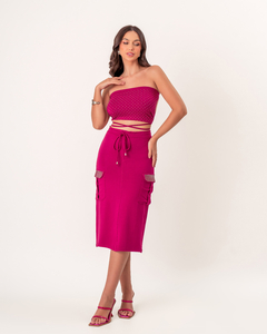 SAIA CARGO DE MOLETINHO - FUCSIA - comprar online