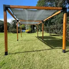 PERGOLA MODULO 2 3X3 SUELO CON MEDIASOMBRA SIN PINTAR en internet