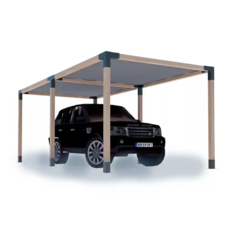 PERGOLA MODULO 2 3X3 SUELO CON MEDIASOMBRA SIN PINTAR - comprar online