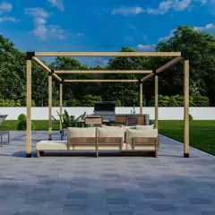 PERGOLA MODULO 2 SUELO ESTRUCTURA 3X3