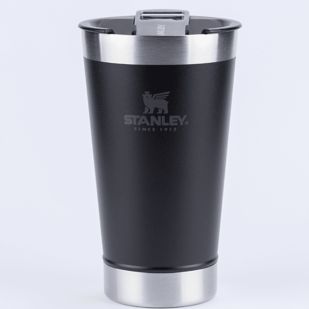 COPO STANLEY COM TAMPA 473 ML PRETO(PERSONALIZADO)